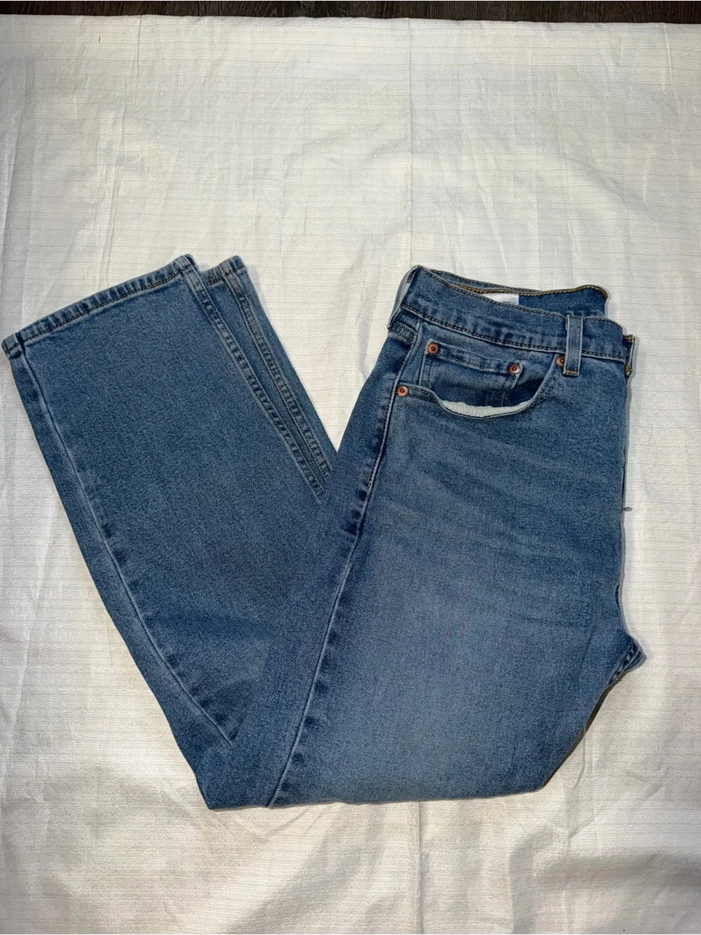 Levi's 505 Regular Fit Men's Jeans 32x29 Medium Wash Blue Denim Stretch